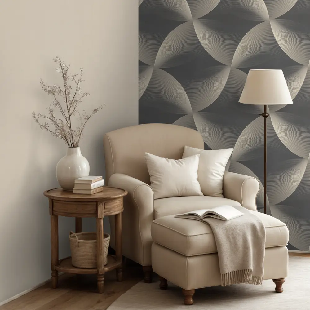 Обои флизелиновые Monte Solaro Motion темно-бежевые 1.06 м 89423734 STLM-1573009 - Вид №4