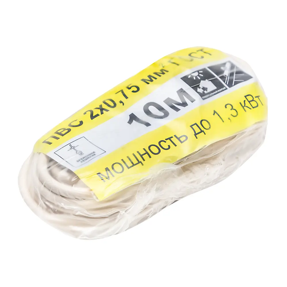 Провод Камкабель ПВС 2x0.75 10 м ГОСТ цвет белый STLM-2122284 - Вид №4