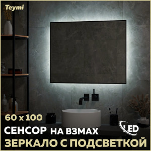 91173781 Зеркало для ванной T20238 с подсветкой 60х100см Helmi STLM-0510426 TEYMI