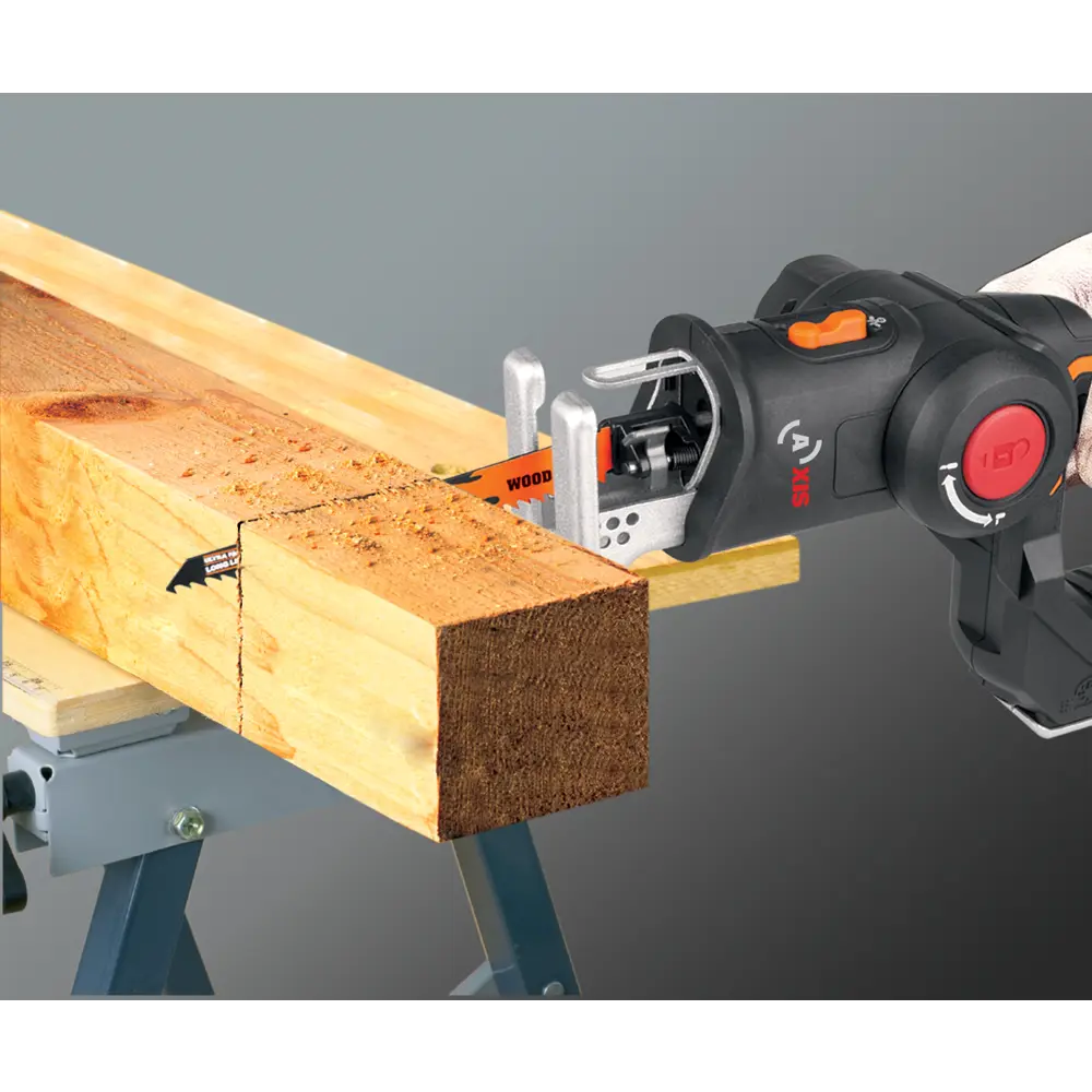 Лобзик-сабельная пила аккумуляторный Worx Axis WX550, 20 В Li-ion 2 Ач STLM-2079431 - Вид №6