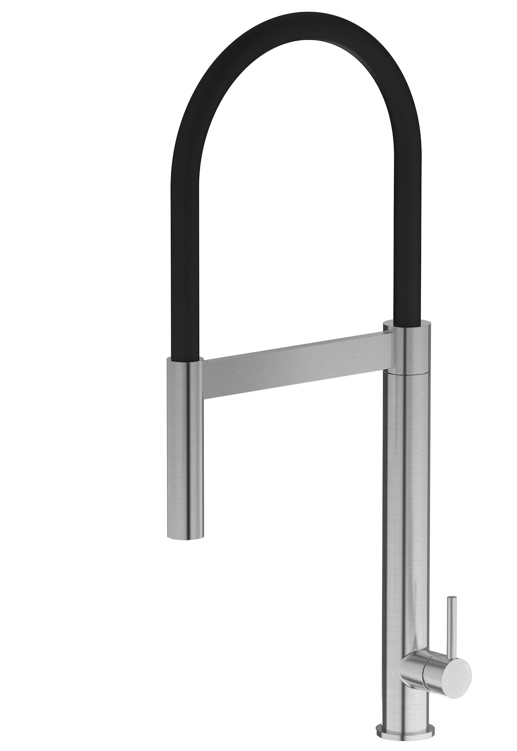 Смеситель для кухни с пружиной и боковой ручкой, сталь WE ARE IB ac387ss Brushed Nickel Acciaio