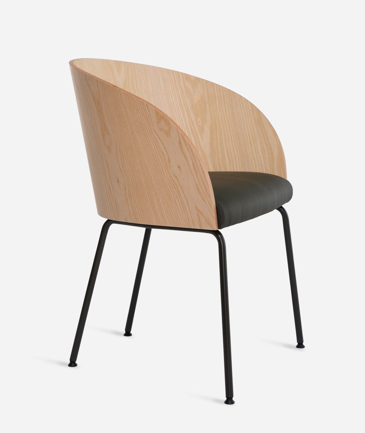 Стул из ясеня с металлическими подлокотниками и ножками Vergés Cistell Original ARCH-00067183 - Вид №1