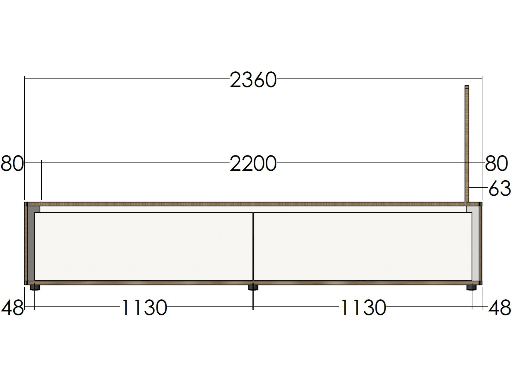 Односпальная кровать для хранения в фанере Müller Small Living SPAZE ARCH-00083318 - Вид №26