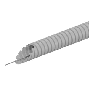 Труба гофрированная Lexman ПВХ D25 мм 50 м легкая с зондом цвет серый