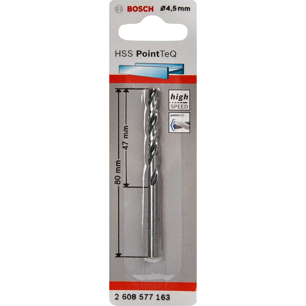 Сверло по металлу Bosch HSS Pointteq 4.5x47 мм BOSCH PROFESSIONAL STLM-2199662 - Вид №3