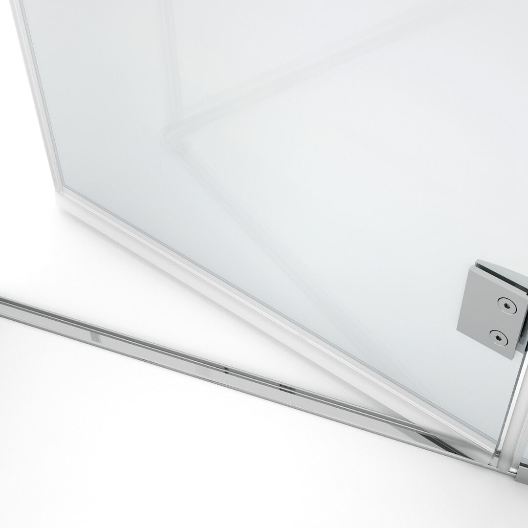 Алюминиевая и стеклянная прямоугольная нишевая душевая кабина с распашной дверью CSA Box Doccia Алиса ARCH-00012791