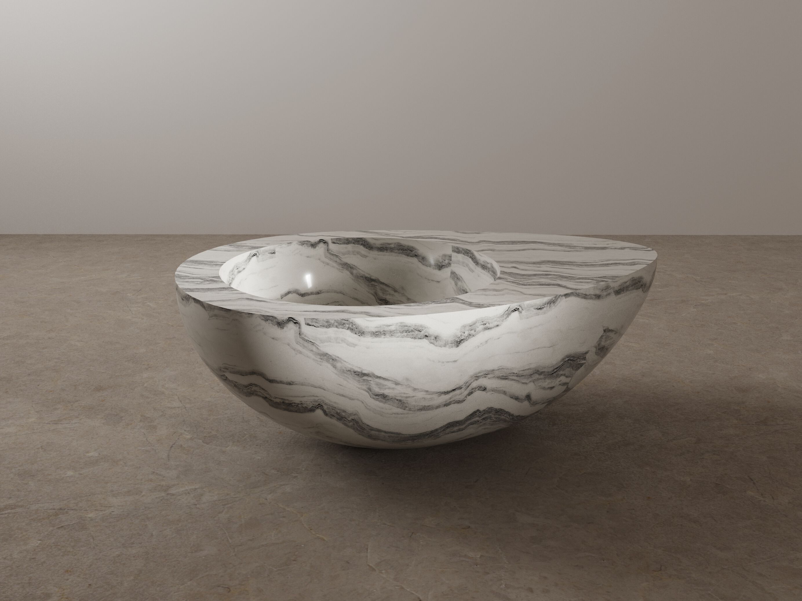 Мраморный овальный журнальный столик Studio IB Milano OVA ARCH-00045782 - Вид №1