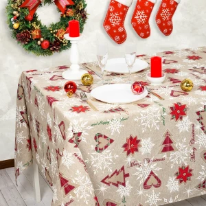 Скатерть «Пряничный домик», прямоугольная, 136х170 см, цвет бежевый