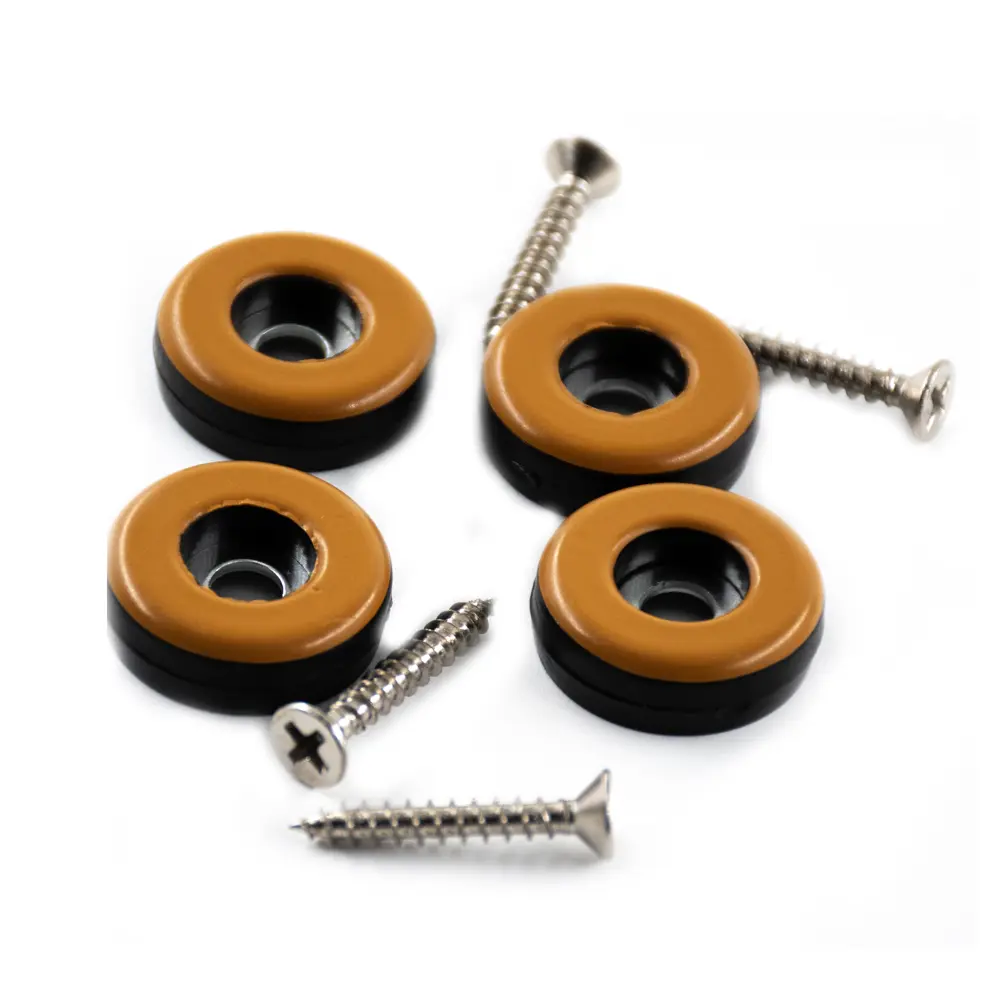 Накладка на мебельные ножки KONSENSA 22 мм круглые ПТФЭ цвет коричневый 4 шт STLM-2028422