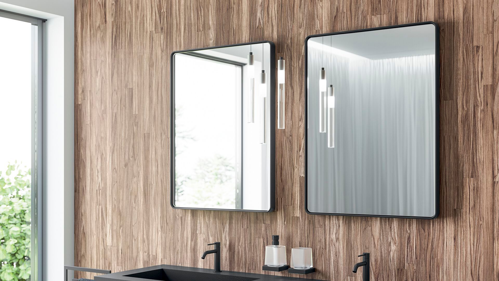 Настенное зеркало с рамкой для ванной комнаты INDA® TENNO ARCH-00095478 - Вид №2