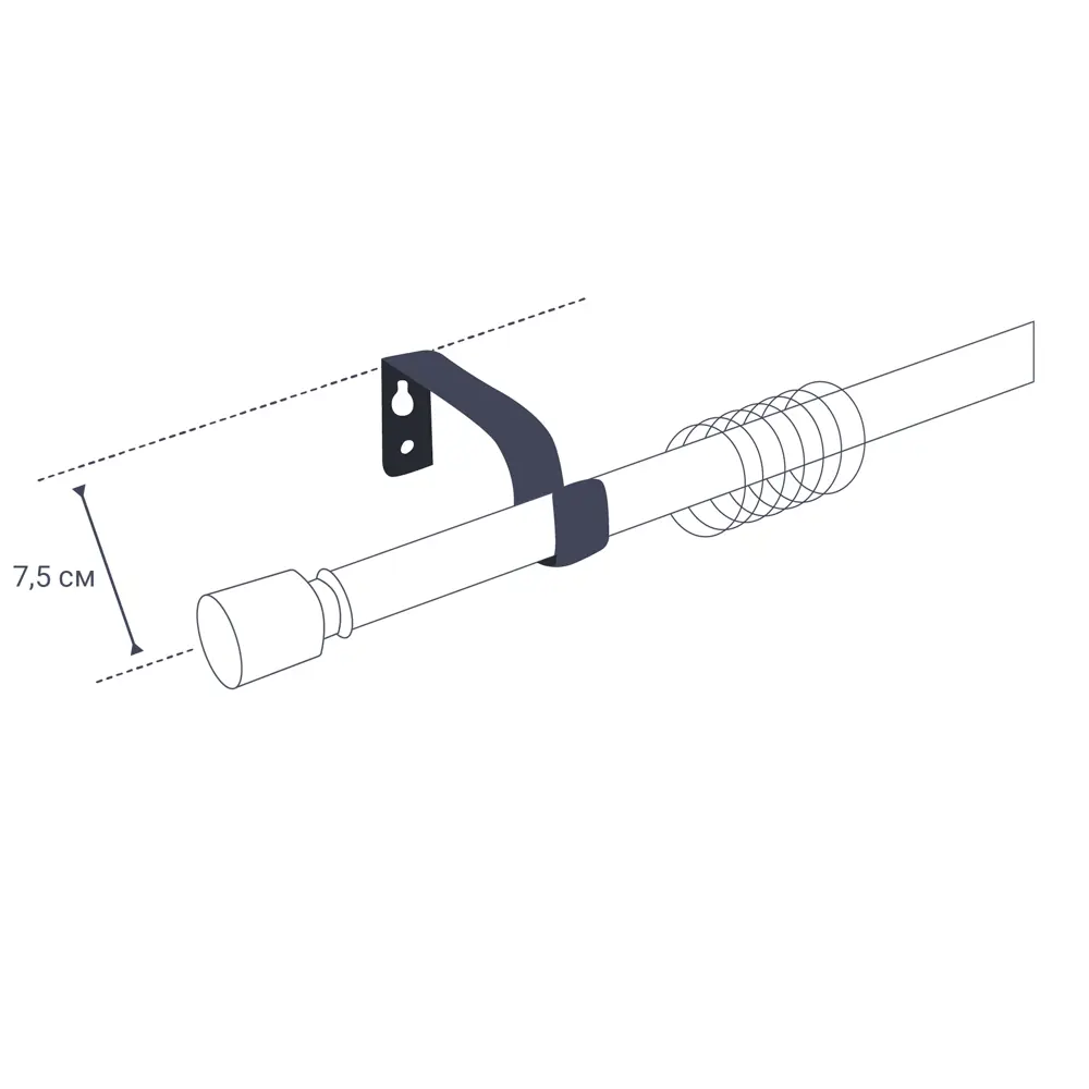 Карниз двухрядный раздвижной Inspire Трапеция 160-300 см цвет белый STLM-2121902 - Вид №6