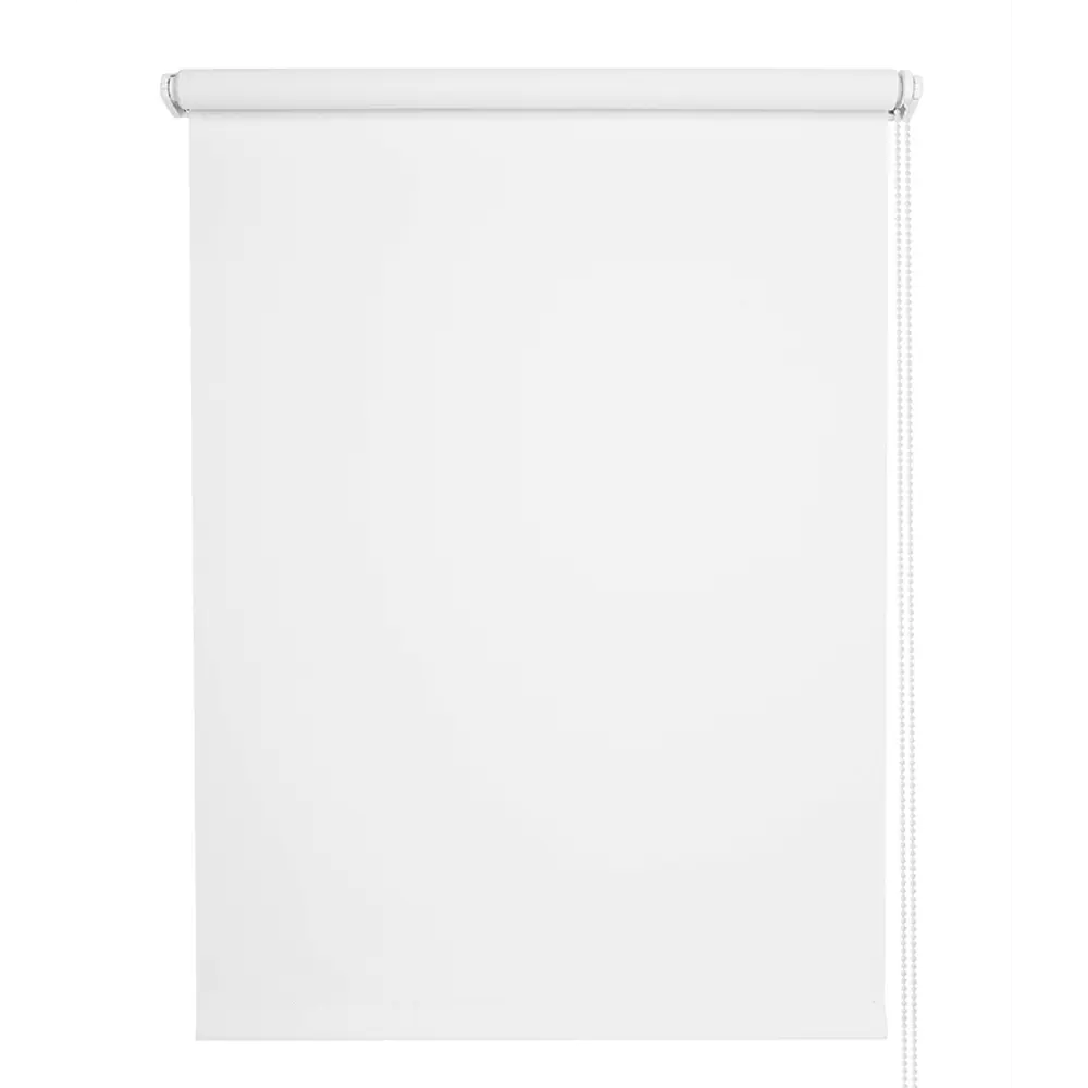 Штора рулонная блэкаут Сантос 70x160 см белая DOMLEGRAND STLM-2120055
