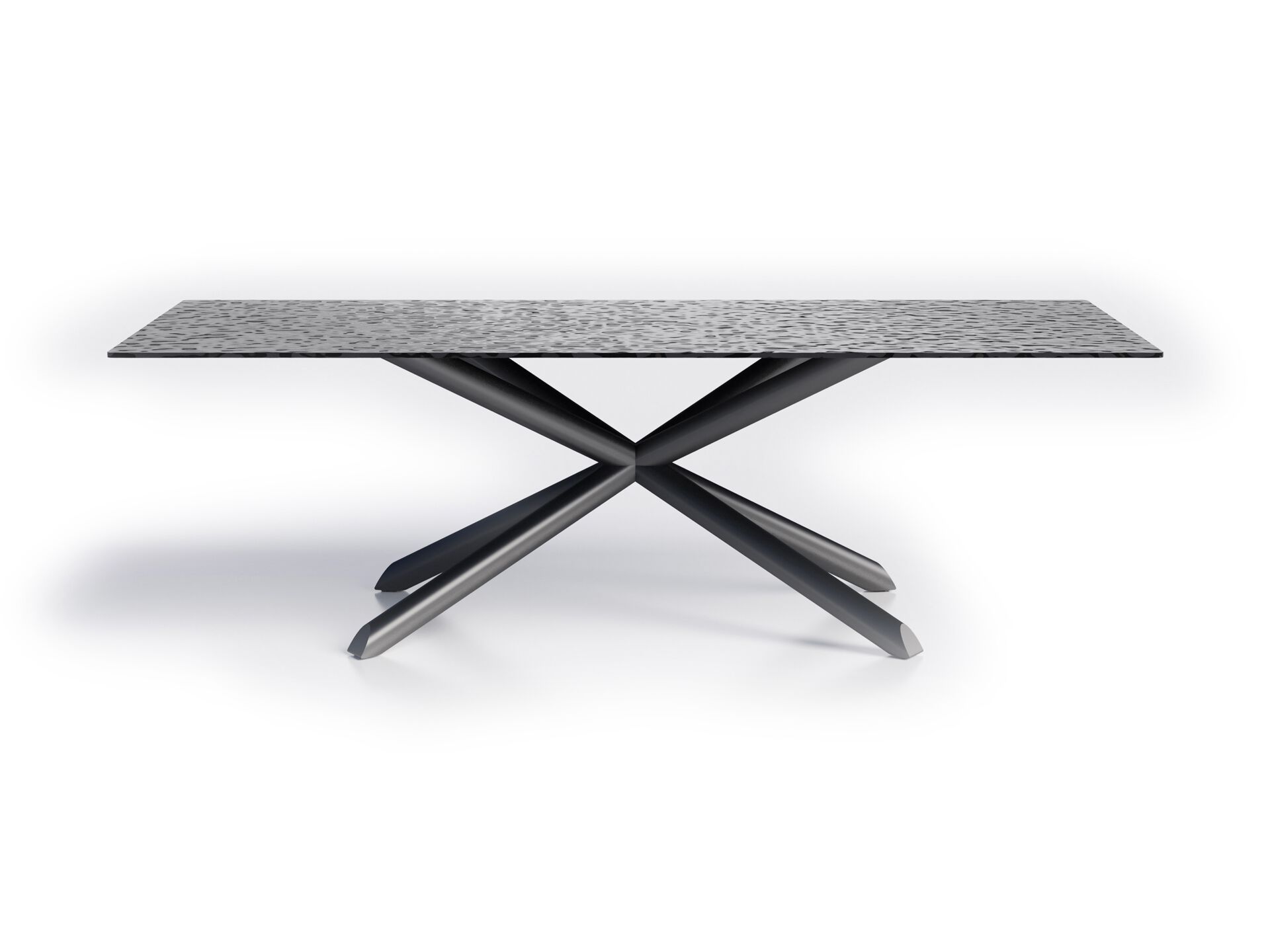 Прямоугольный садовый стол из нержавеющей стали и стекла Cantori THOMAS ARCH-00104151