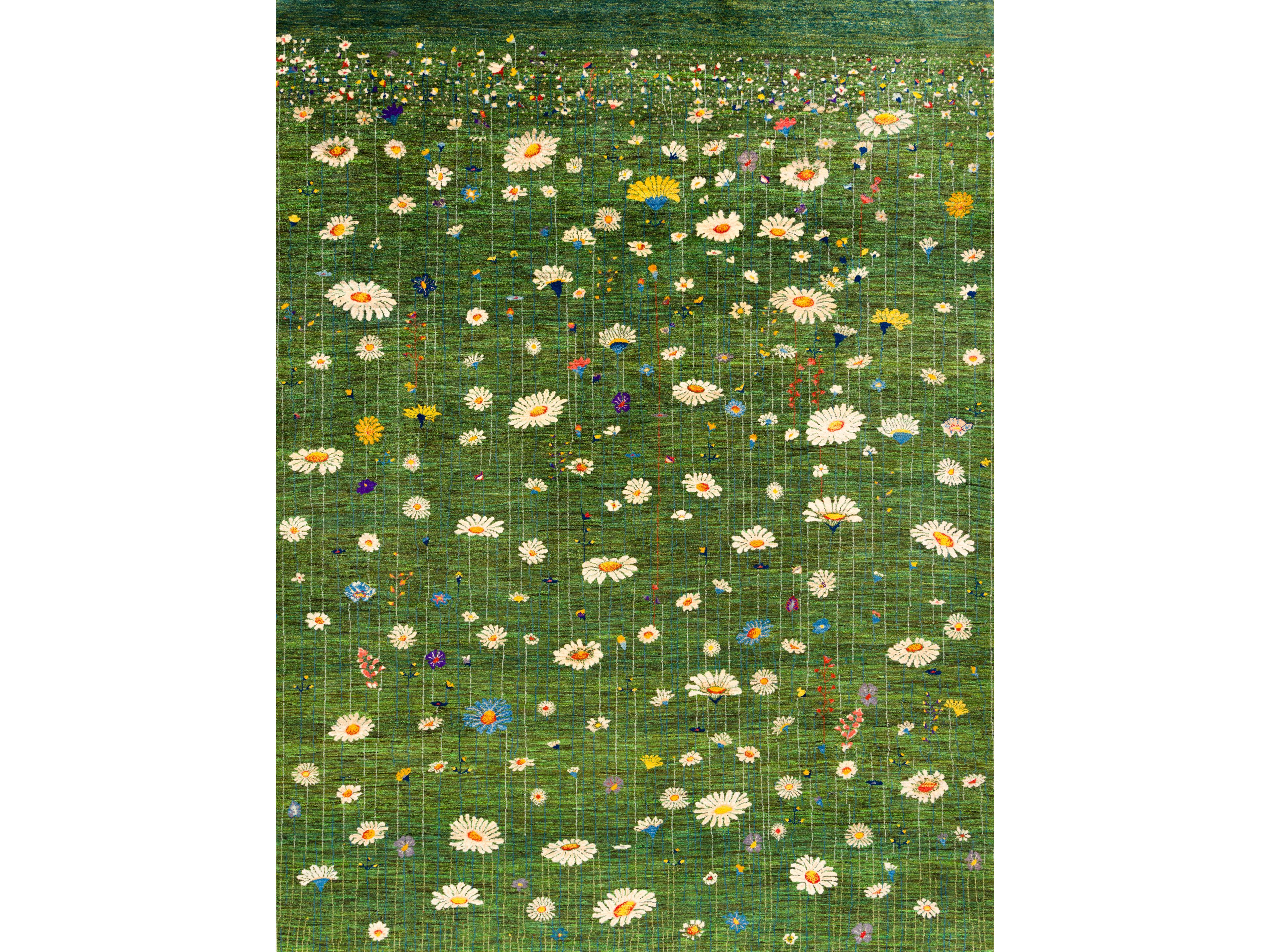 Шерстяной прямоугольный цветочный ковер Zollanvari Flower Meadow ARCH-00127369 - Вид №1