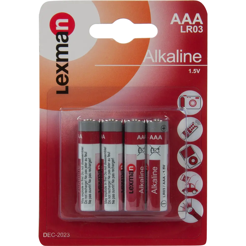 Батарейка алкалиновая Lexman AAA 4 шт STLM-2108527
