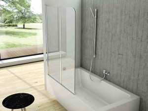 Алюминиевая и стеклянная складная ванна