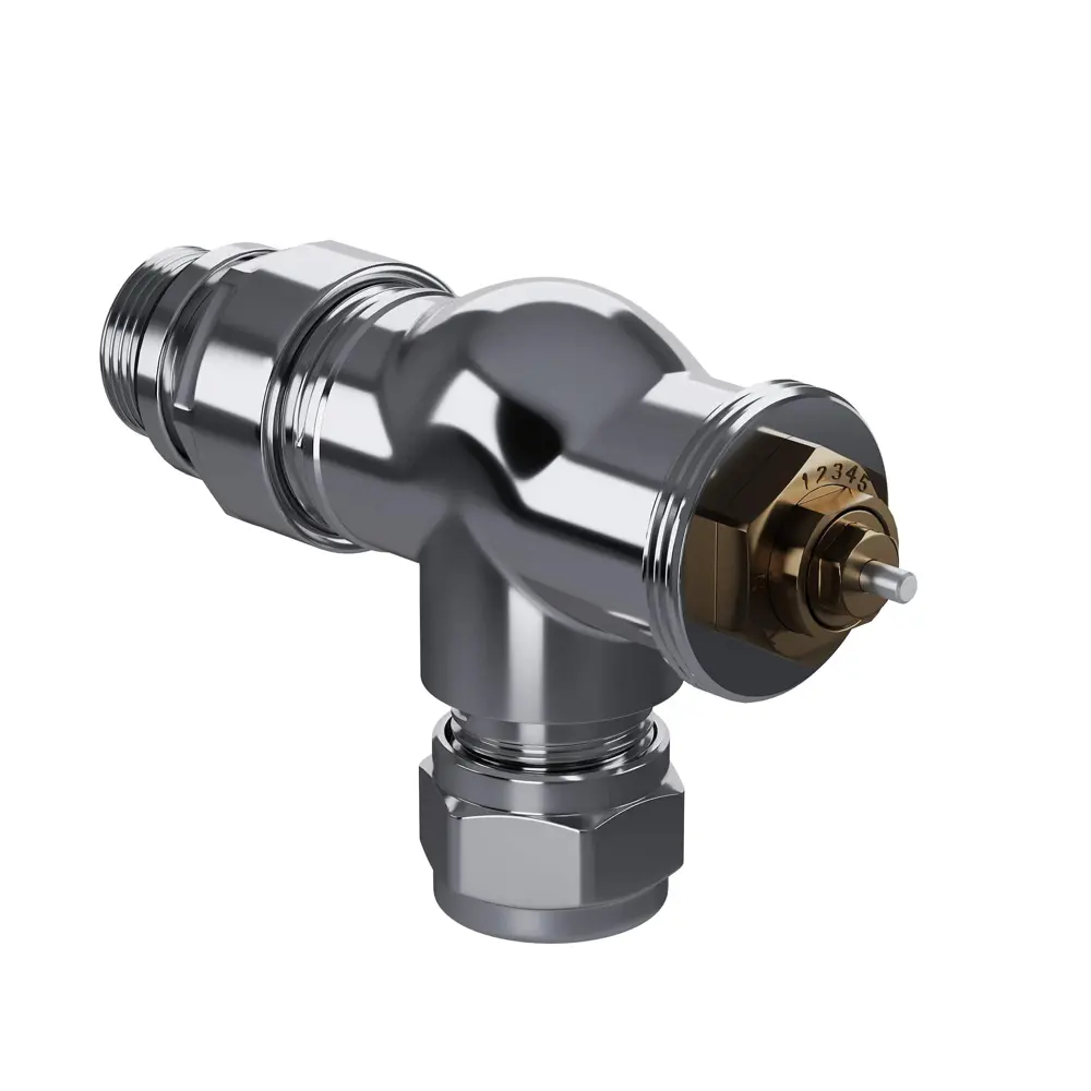 Термостатический комплект для радиатора осевой Royal Thermo Design Pro 1/2" латунь цвет хром STLM-2143778 - Вид №2