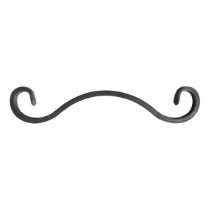 Пика Завиток Картуш кованая, 75x370x15 мм