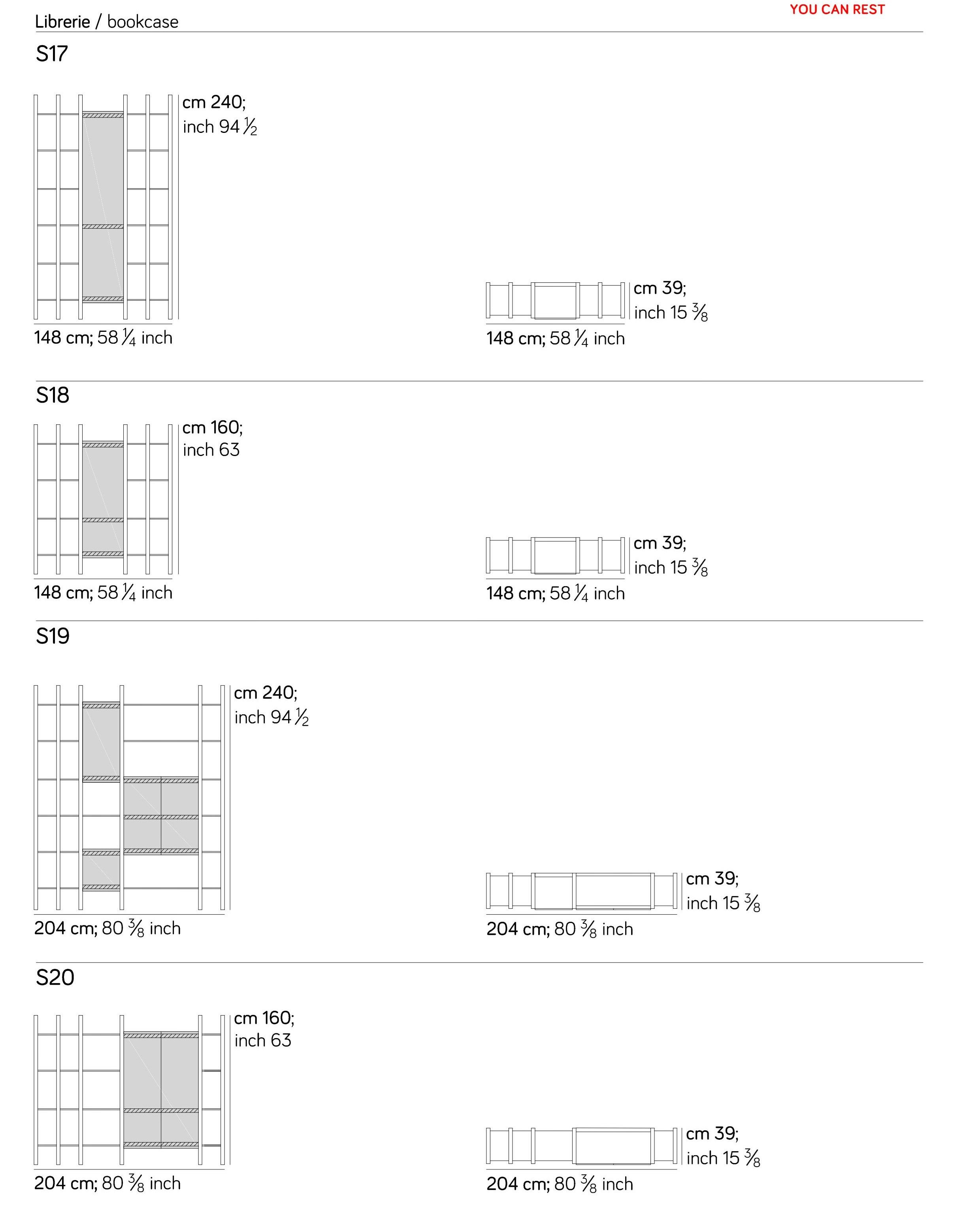 Деревянный секционный книжный шкаф Amura система мнение 1 ARCH-00024142 - Вид №14