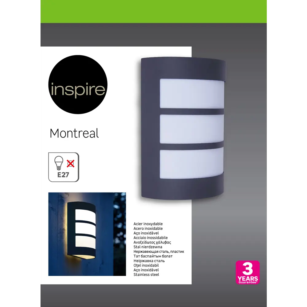 Настенный светильник Inspire Montreal для уличного и технического освещения 82664600 STLM-0033227 - Вид №4