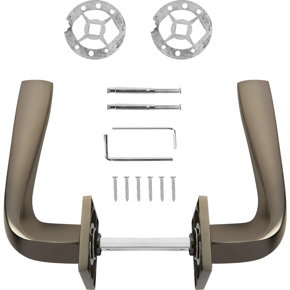 Дверные ручки Fuaro Twist для межкомнатных дверей в цвете графит 85203504 STLM-0059862 - Вид №1