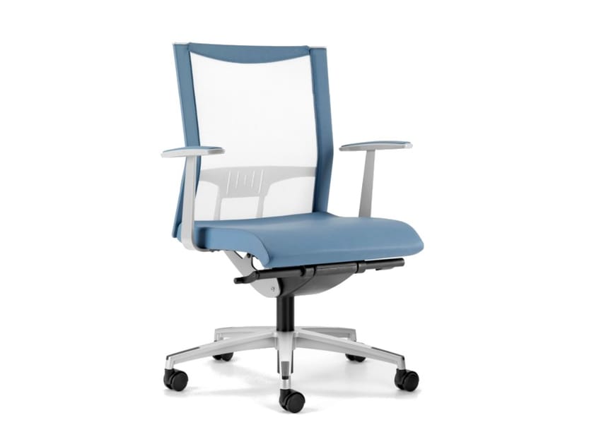 Офисное кресло с сетчатыми колесами и подлокотниками с 5 спицами TALIN Avianet ARCH-00096772