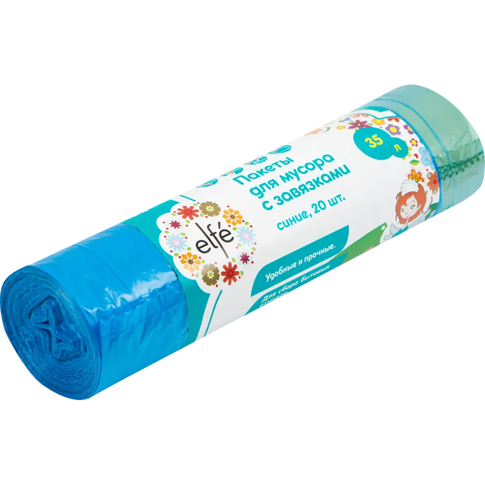 Мешки для мусора 35 л с завязками 12 МКМ 20 шт ELFE STLM-2085805