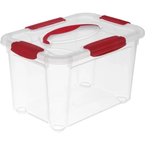 Ящик универсальный Кристалл XS 28.3x20x17 см 5.5 л пластик с крышкой и ручкой цвет прозрачный