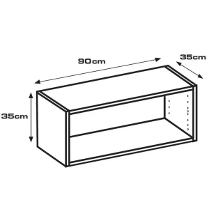 Каркас навесной, ЛДСП, 90х35х35 см, цвет белый