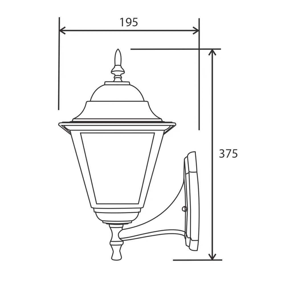 Светильник уличный настенный Fuga D IP54 1XE27X60W цвет черный 83960123 STLM-2050186 Elektrostandard  - Вид №2