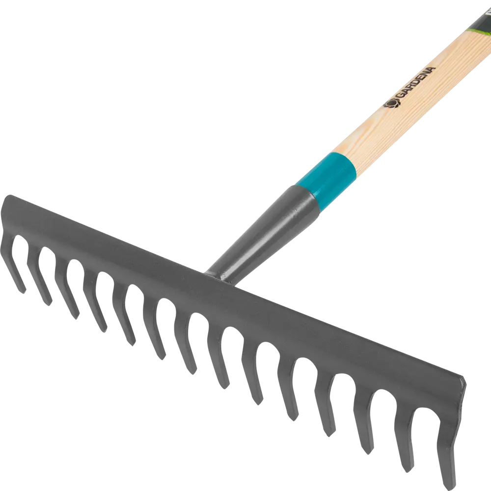 Грабли прямые Gardena Classicline 14 зубьев, 154 см сталь, с черенком STLM-2015938 - Вид №1