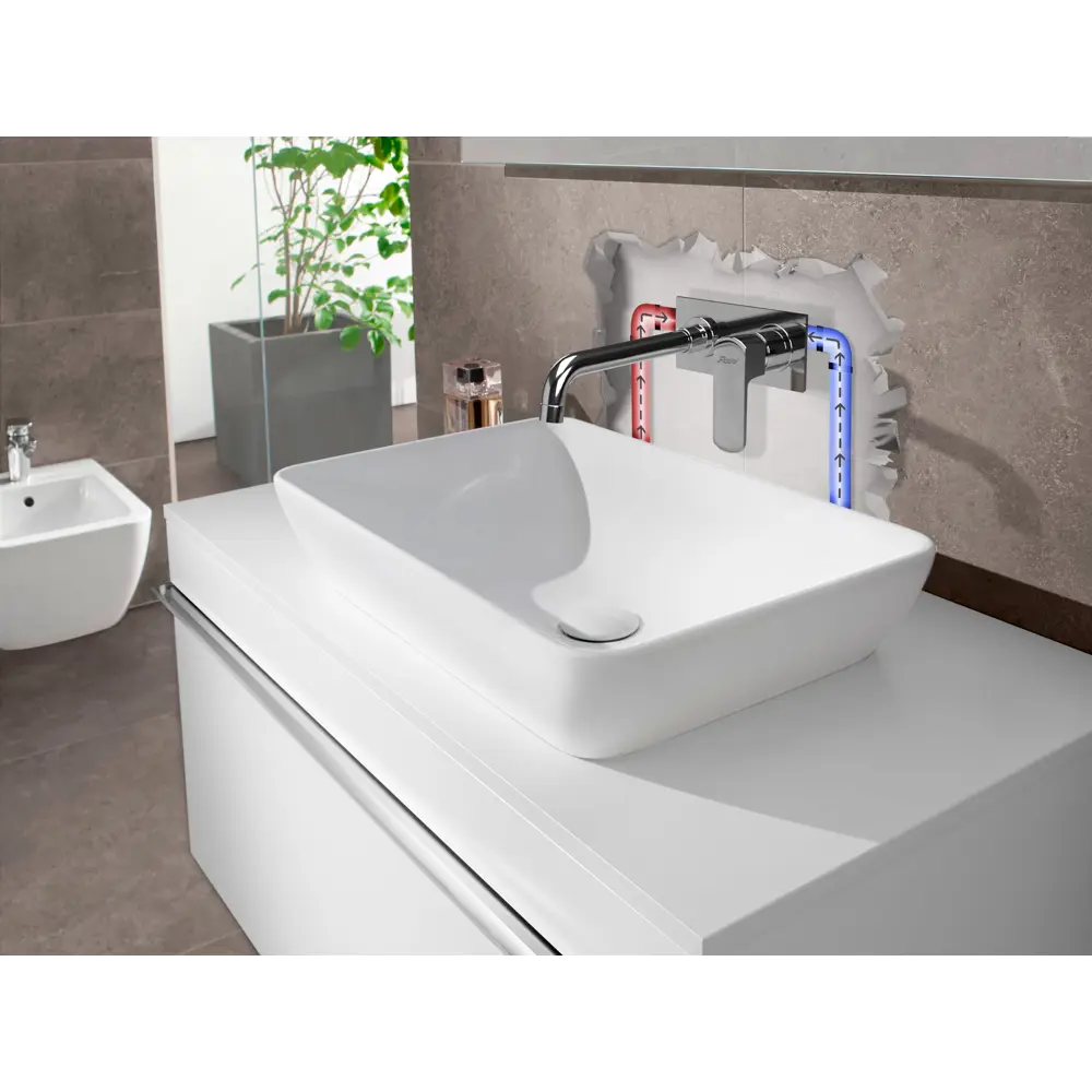 Смеситель для раковины Ovo однорычажный встраиваемый, цвет хром Paini STLM-2147150 - Вид №5