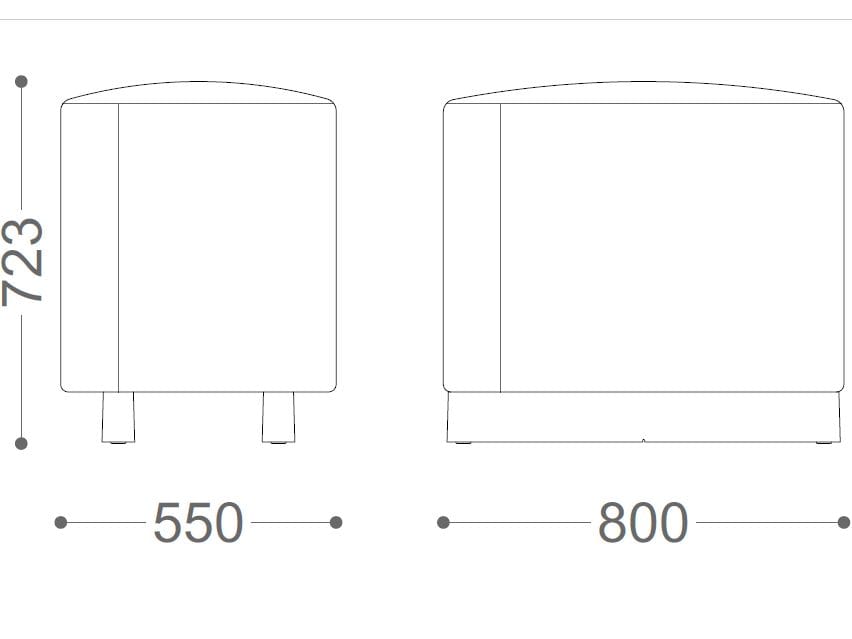 Высокий мягкий прямоугольный пуф VAGHI Dual ARCH-00121526 - Вид №4