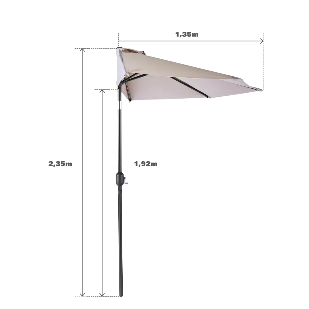 Садовый зонт Naterial Arkea 270x235x135 см бежевый STLM-2028899 - Вид №14
