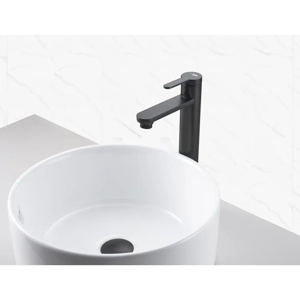 Смеситель для раковины KONSENSA Нарни MA3644PC однорычажный на столешницу цвет черный матовый STLM-2138467 - Вид №5