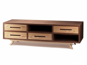 Деревянный шкаф для телевизора с ящиками
