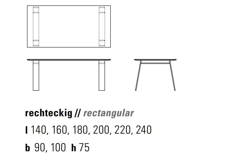 Деревянный прямоугольный стол ZEITRAUM Bondt ARCH-00134845 - Вид №5