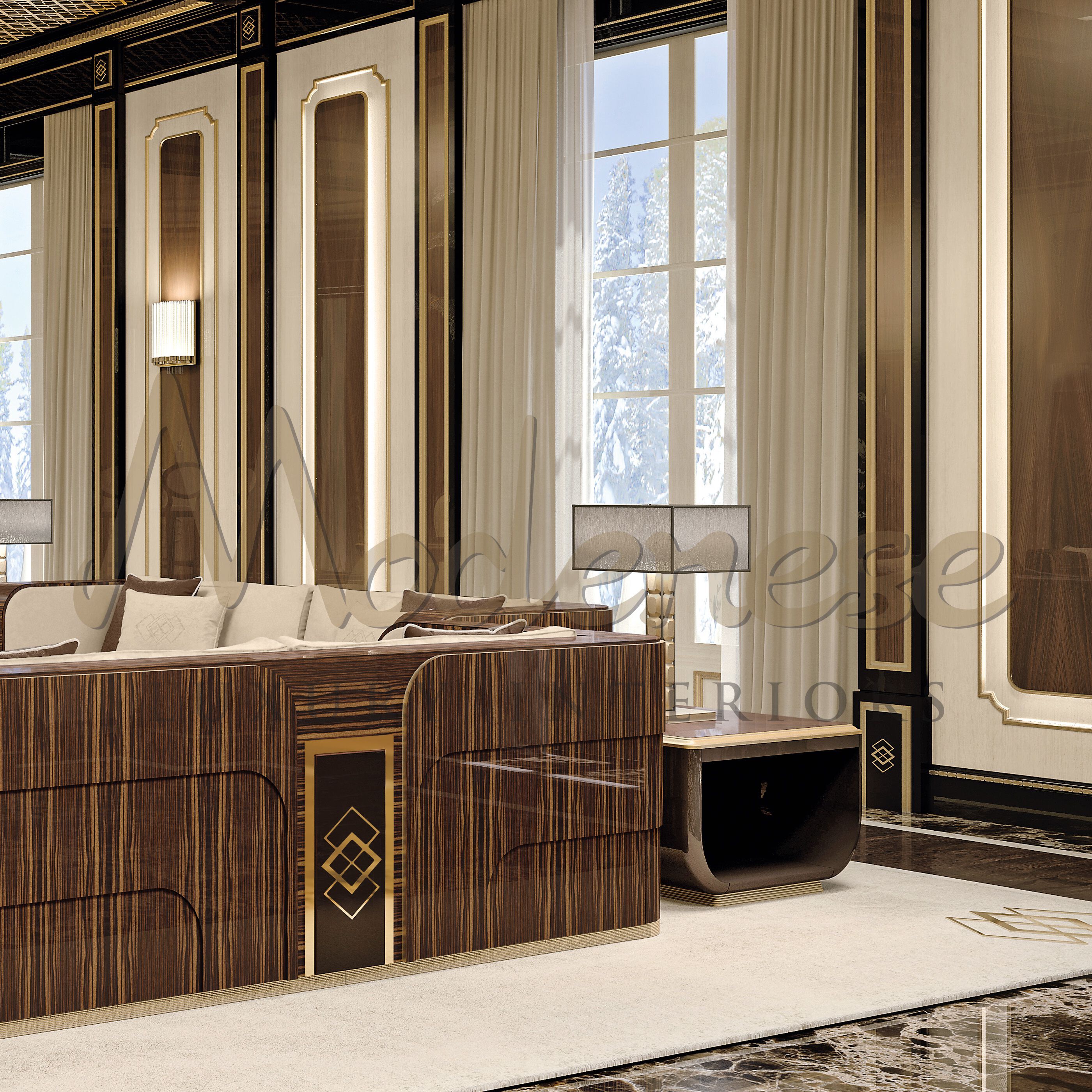 Черный квадратный журнальный столик Modenese Luxury Interiors ORNATE LUXE ARCH-00104074 - Вид №3