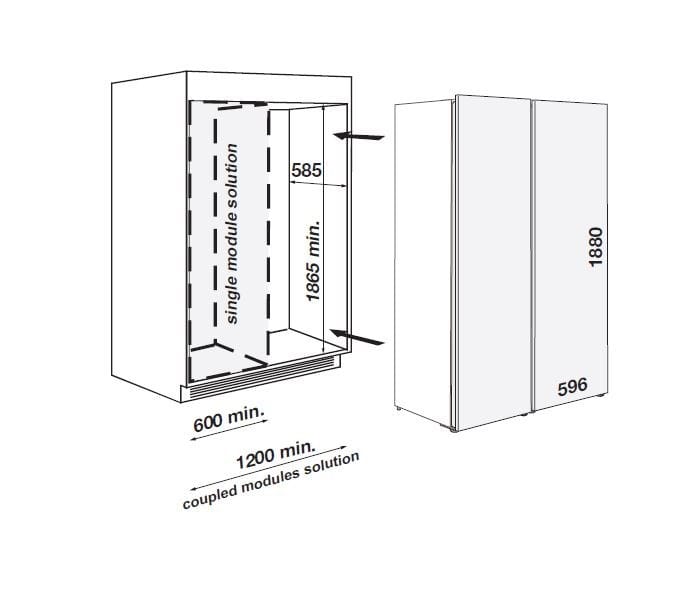 Встраиваемый вертикальный морозильник Fulgor Milano FM ARCH-00137934 - Вид №1
