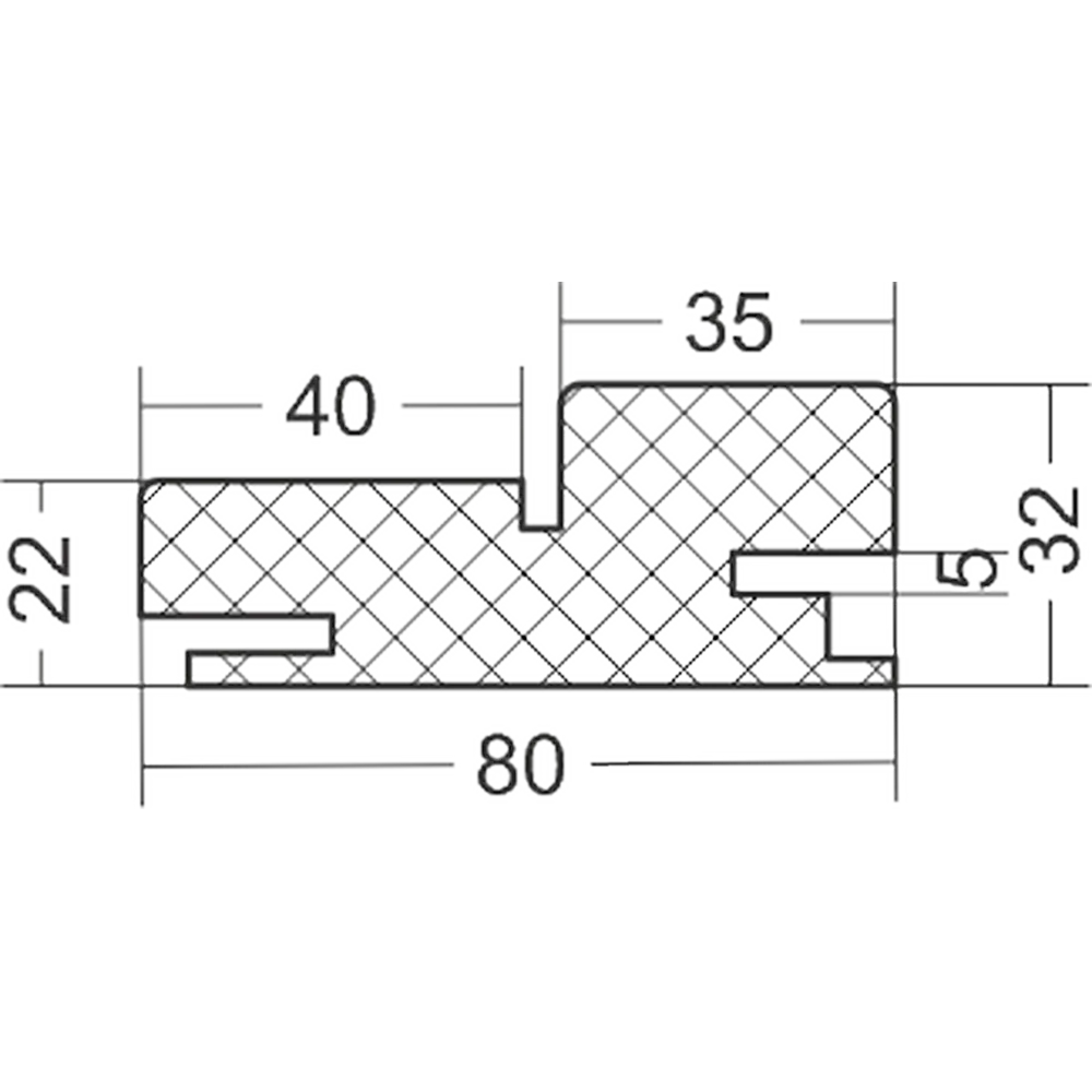 Комплект дверной коробки Альфа телескопический 2100x80x32 мм цвет свит крем (2.5 шт.) VFD STLM-2209136 - Вид №2