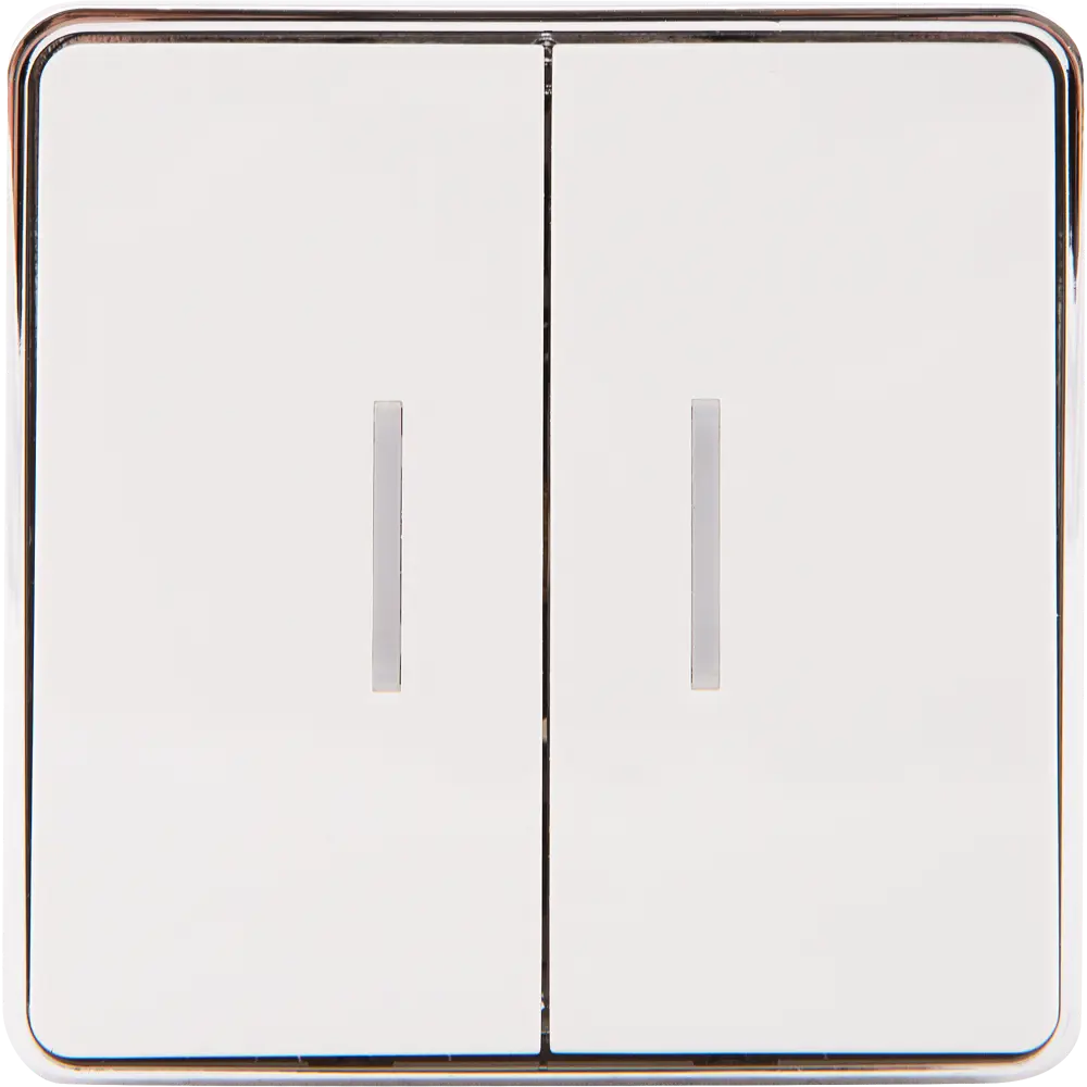 Выключатель WERKEL Gallant с LED-подсветкой, 2 клавиши, белый матовый 82036812 STLM-0018130