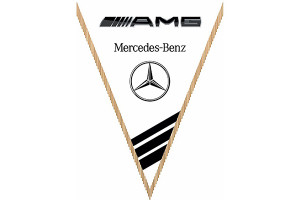 15970711 Треугольный вымпел Mersedes-Benz amg белый S05101057 SKYWAY