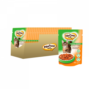 ПР0038788*24 Корм для кошек с чувствительным пищеварением, кролик в соусе конс. пауч 100г (упаковка - 24 шт) МНЯМС