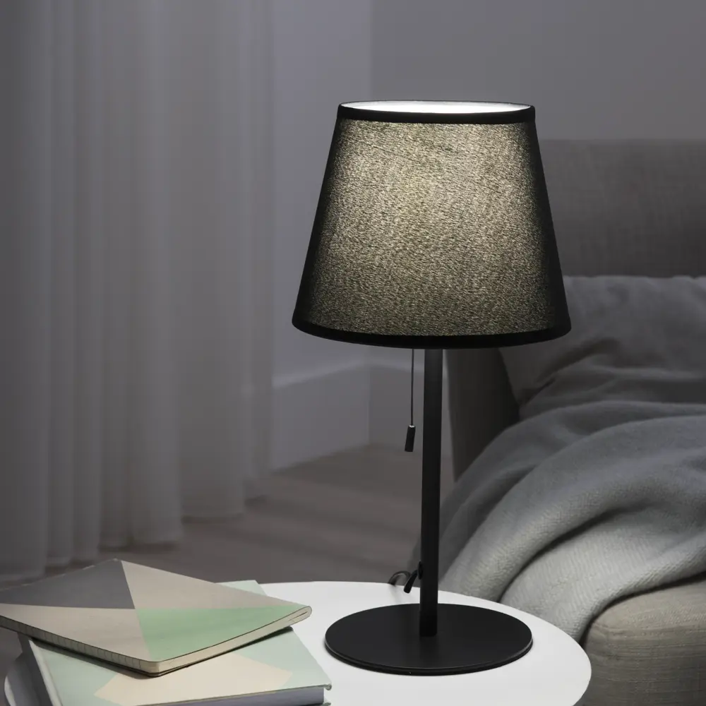Настольная лампа декоративная Inspire Junon цвет черный STLM-2070116