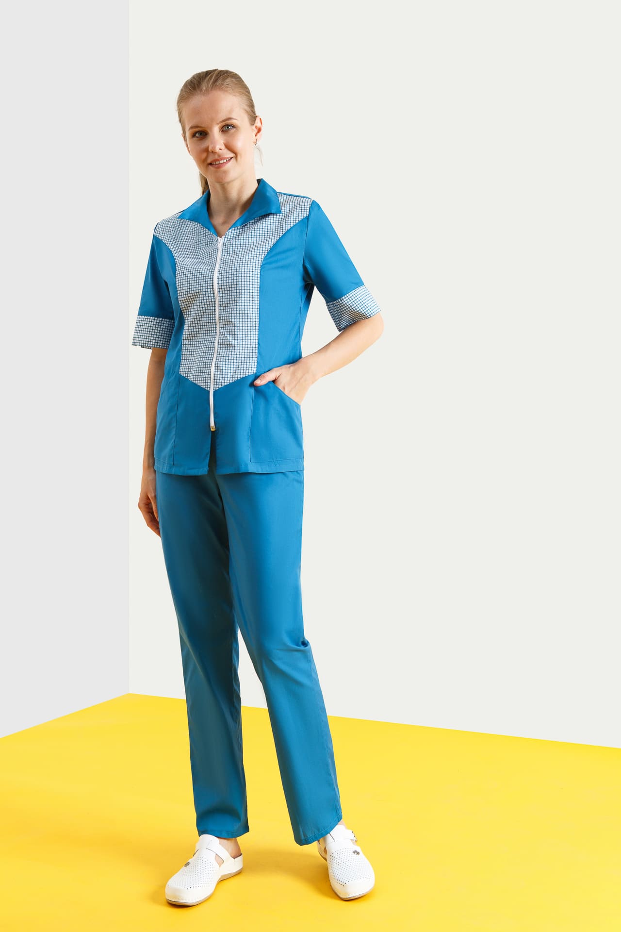 66118 Костюм "Грация" бирюза  Одежда для обслуживающего персонала  размер 56 Спецодежда  - Вид №7
