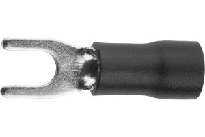 15422693 Изолированный наконечник для кабеля с вилкой черный внутренний d 4,3 мм под болт 6 мм провод 2,5-4 мм2 37 А 10 шт. 49420-40 СВЕТОЗАР