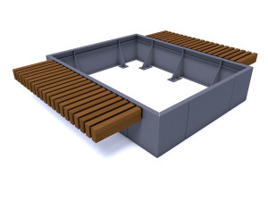 14322 ОСТРОВ Rondo Sk 02, зеленый остров c 2мя скамейками LAB.Space