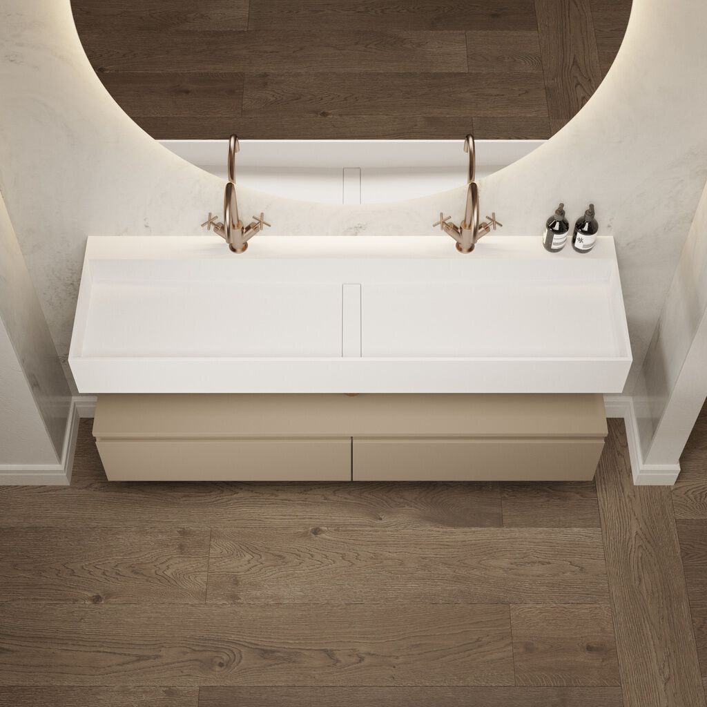 Одиночный подвесной умывальник из минерального камня® RILUXA LAVATERA ARCH-00109764 - Вид №4