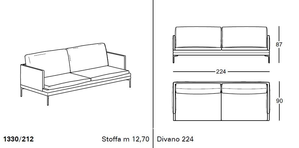 3-местный линейный диван Zanotta ARCH-00078534 - Вид №9