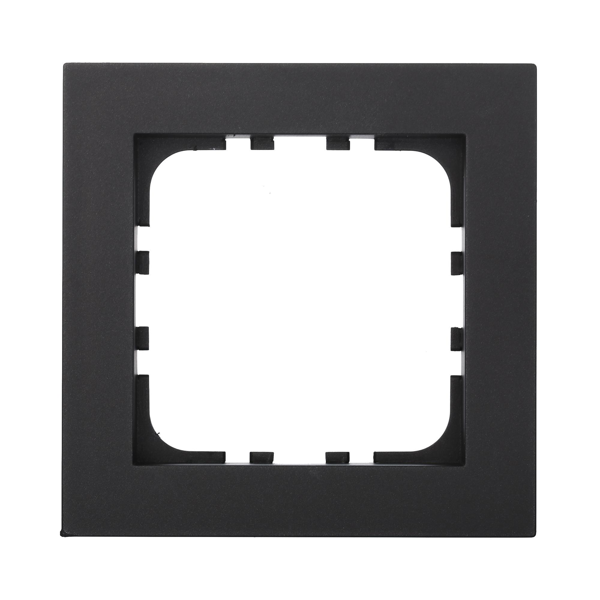 90435024 Рамка для розеток и выключателей LK80 Flat 1 пост цвет черный STLM-0224750 LK STUDIO